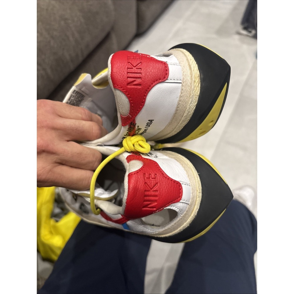 Size 12 - Off-White x Nike Blazer Low White University Red - Picture 4 of 6